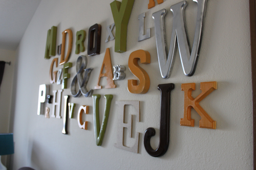 finished typography wall